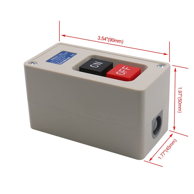 Baomain Self-Locking Push Button Switch 3-Phase 30A 3.7KW, Industrial 3-Pole Heavy Duty,BMBSP-330/TBSP-330 - Image 4